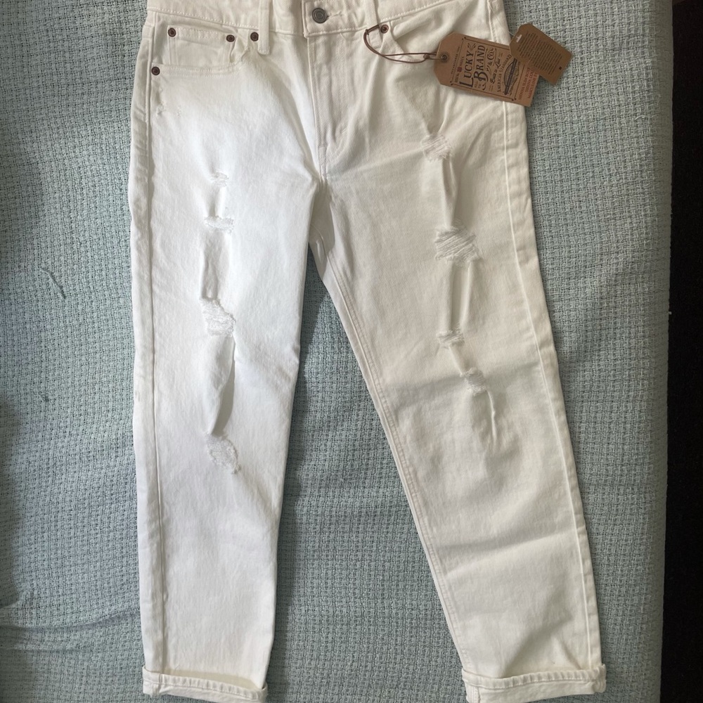NWT Lucky Brand Sienna Slim Boyfriend Cropped Jean